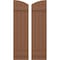 Ekena Millwork Americraft 4-Board (2 Batten) Wood Joined Board-n-Batten Shutters w/Ellipt Top, ARW101BE414X77BTH, PR ARW101BE414X77BTH - alternate 1
